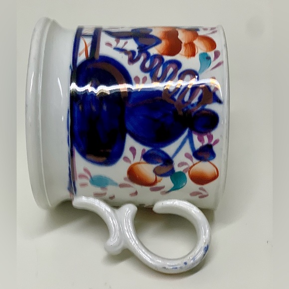 19th Century Antique Gaudy Welsh Oyster Pattern Hand Painted Staffordshire Mug - Picture 5 of 16